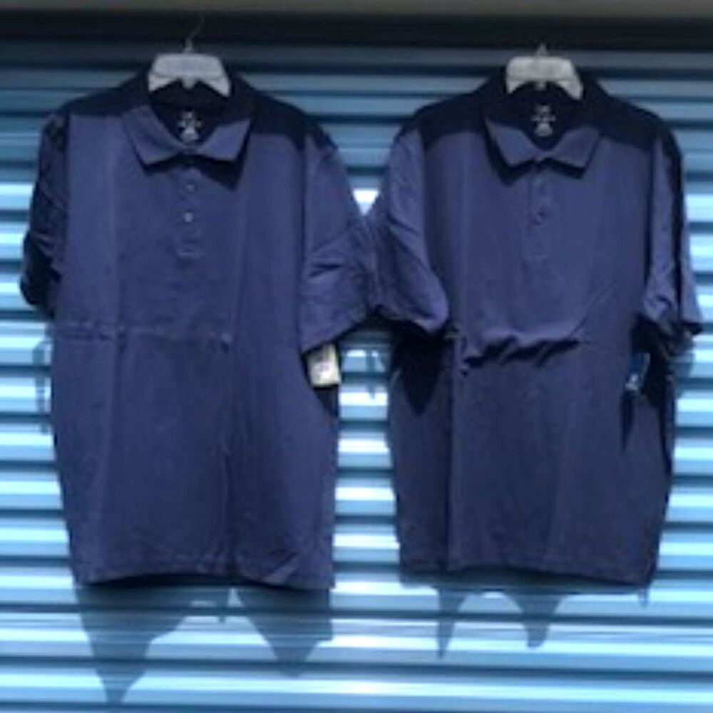 Jersey Polo Style Shirts . Size: Large {42-44} . {2} Casual or Work . George